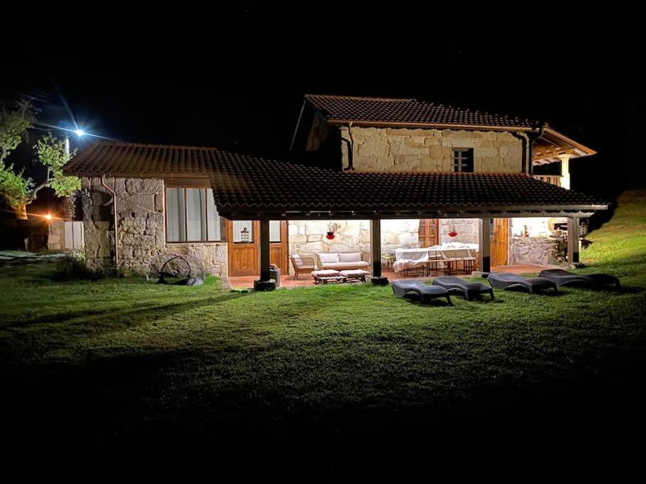 Casa De Campo Con Piscina, Entera O Por Habitaciones Amoeiro Luaran gambar