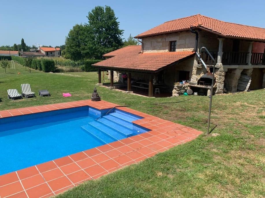 Casa De Campo Con Piscina, Entera O Por Habitaciones Amoeiro Luaran gambar